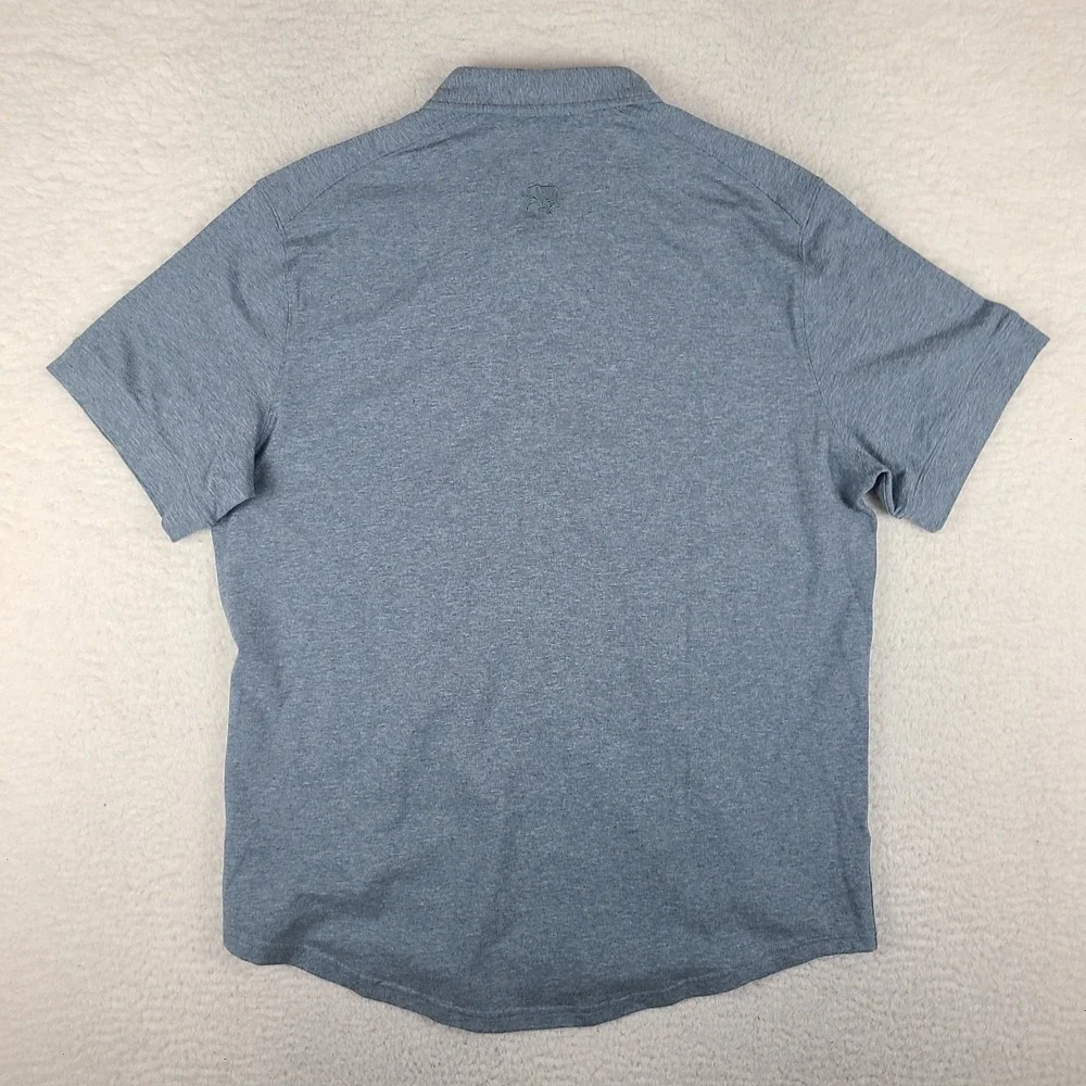 The Normal Brand Shirt Mens XL Blue Active Puremeso Button Up Short Sleeve